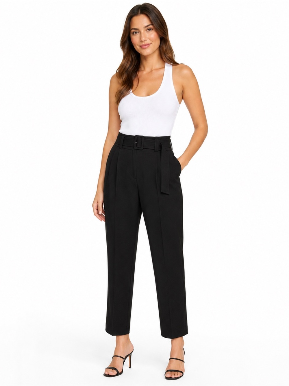 JLuxLabel Straight Leg Trousers Black
